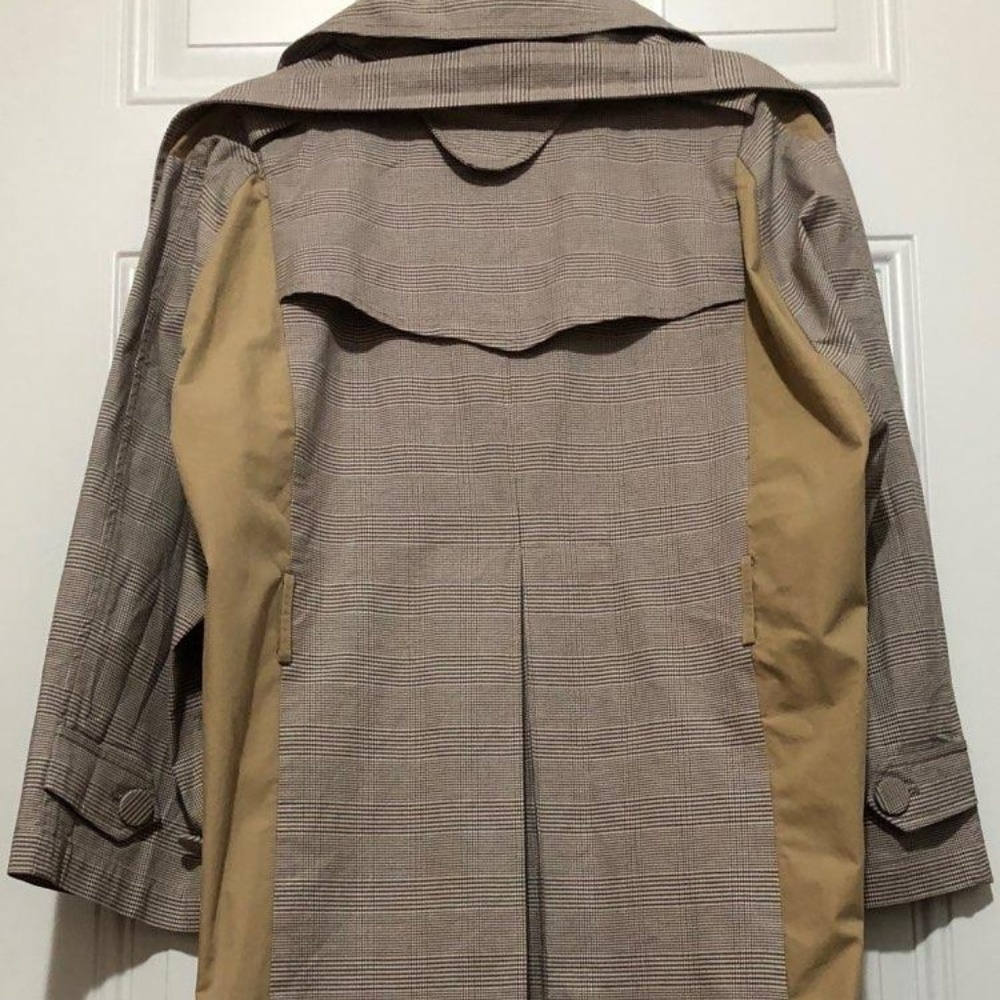 Plaid Trench Coat